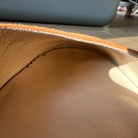 Everlane The Italian Leather Day Heel in Cognac Suede Tan Size 9 - Picture 5 of 9